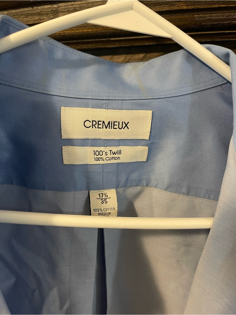 Daniel Cremieux Men’s Sky Blue Cotton Twill Dress Shirt